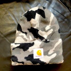 Carhartt Black/Grey Camo Acrylic Watch Hat